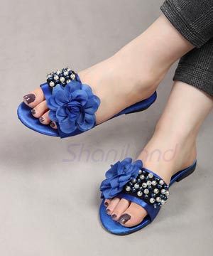 صندل مرواریدی گل دار کد 26313