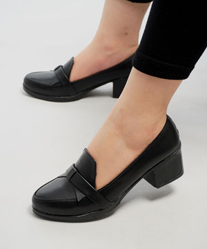 کفش کالجی زنانه پاشنه دار کد 23651