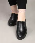 کفش پاشنه دار بغل کش مدل پوست ماری کد N23641