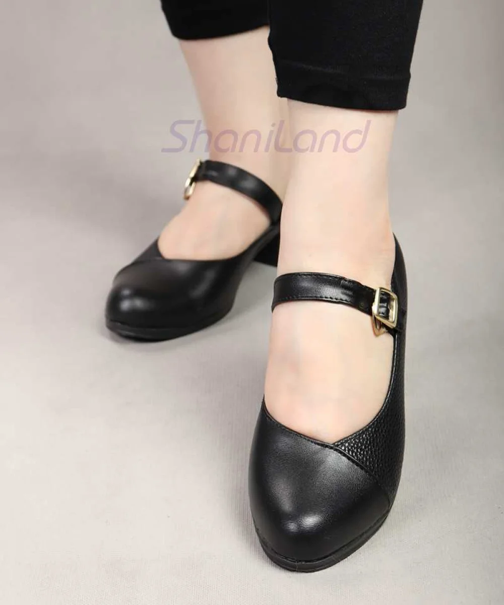 کفش پاشنه دار زیره طبی رکاب دار کد 23352