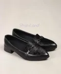 کالج پاشنه دار نوک تیز مخمل ساعتی کد 23372