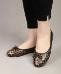 کفش عروسکی مدل پلنگی کد 23374