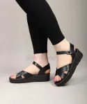 صندل لژدار تابستانی مدل ضربدری کد 25143