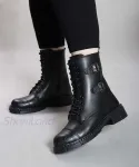 نیم بوت بغل زیپ 2 سگک کد 2192