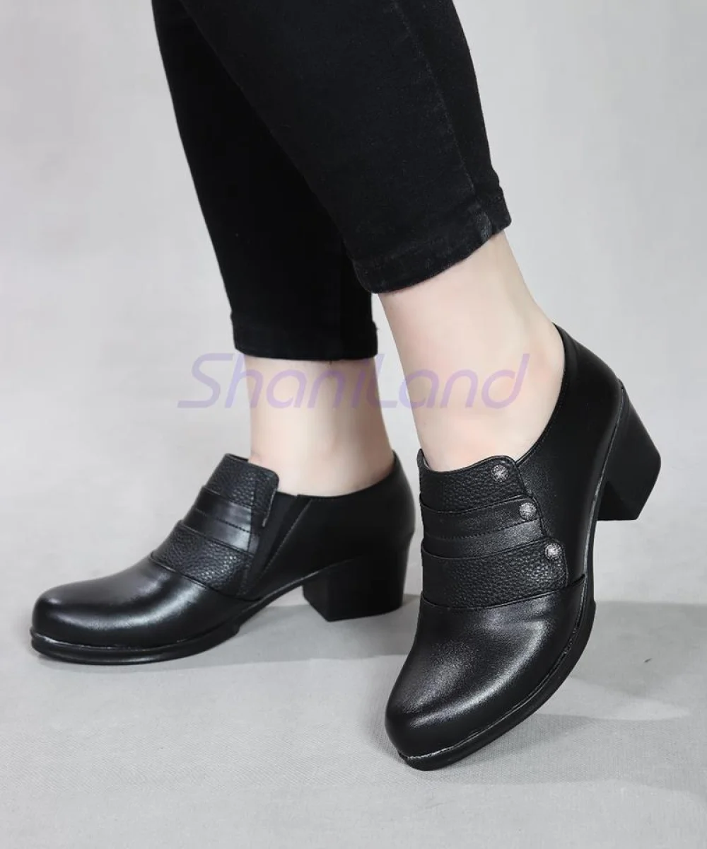 کفش طبی بغل کش مدل نگینی کد 2250