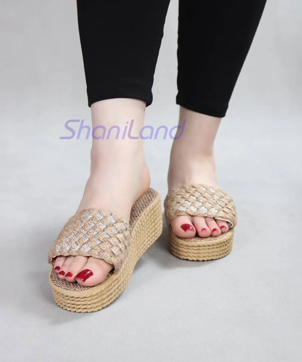 صندل لژدار کنفی نگین دار کد 22542