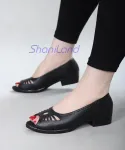 کفش زنانه زیره طبی پاشنه دار بزرگ پا کد 23477