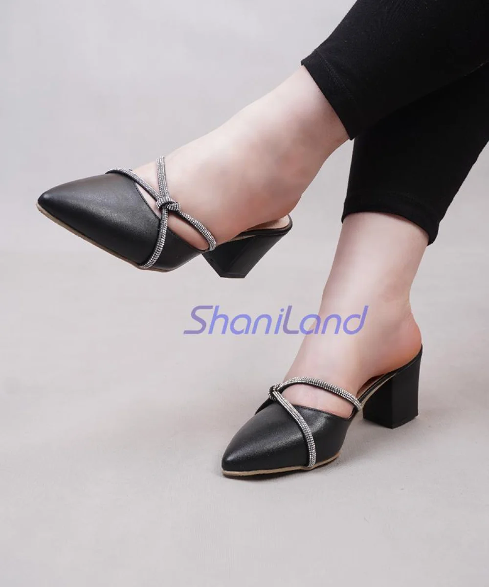 صندل زنانه مجلسی نگین دار کد 26575