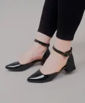 کفش پاشنه دار ورنی کد 23573