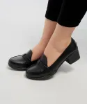 کفش کالجی زنانه پاشنه دار کد 23651