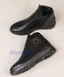 نیم بوت بغل زیپ چرمی کد 2199